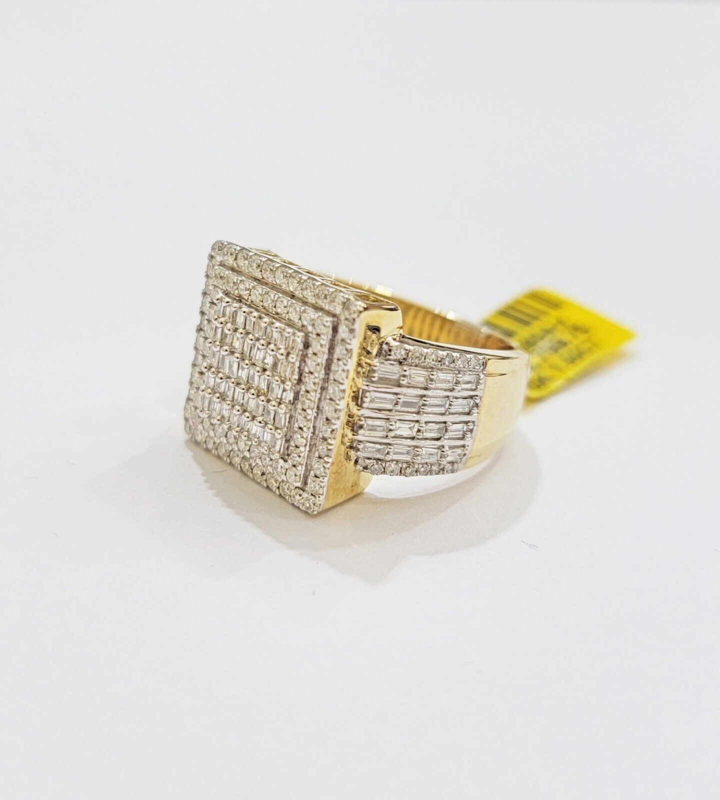 Real 10k Yellow Gold Diamond Mens Ring Size 10 1.60 CT Natural Diamonds ON SALE - GoldenlinQ